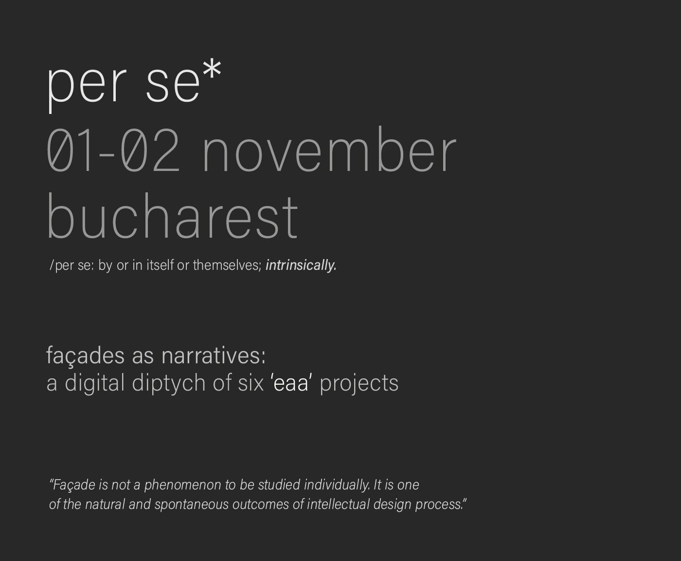 EAA – EMRE AROLAT ARCHITECTURE | PER SE