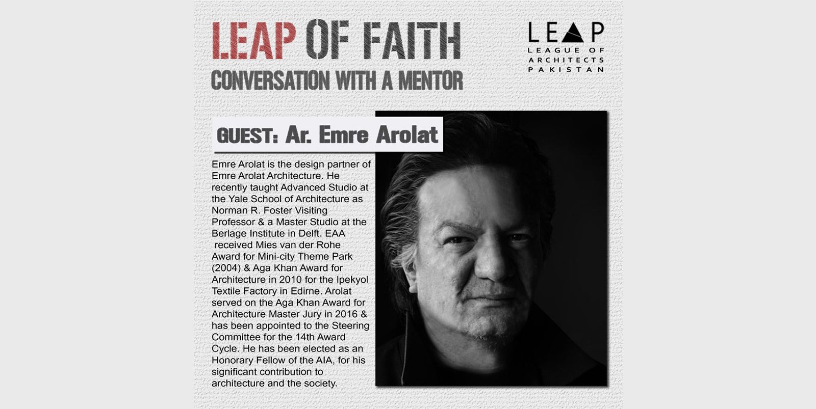 EAA – EMRE AROLAT ARCHITECTURE | Emre Attended Leap Of Faith Conversations